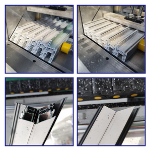 เครื่องตัดกระจกหน้าต่างประตูหน้าต่างอลูมิเนียมอลูมิเนียมสองหัวแนวนอนขนาด450มม. - Product Image 6