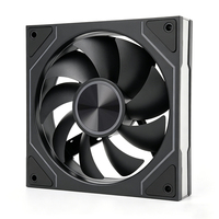 Kipas Chassis Hitam 120mm Baru Kontrol Suhu PWM Antarmuka 4PIN untuk Pendingin CPU Komputer Casing Gaming