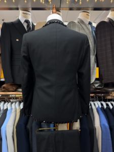 Luxury 3 Piece Rhinestone Beaded Slim Fit Wedding <strong>Suits</strong> For Groom <strong>Men</strong> Tuxedo Jacket Vest Pants Set - Product Image 4