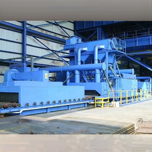 Alta eficiência grande ferrugem remoção aço placas tiro jateamento pré-tratamento linha com bom preço - Product Image 5