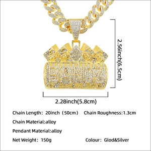 Nuevo Collar con Colgante de Letra Chapado en Oro y Plata, Estilo Hiphop Personalizado, Collar Moderno y Genial para Hombre, Joyería al por Mayor - Product Image 4