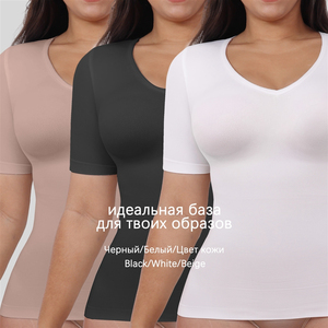 เสื้อผ้ารัดรูปไซส์ใหญ่สำหรับการค้าต่างประเทศ เสื้อทรงกระชับรูปร่าง คอร์เซ็ตรัดรูปแขนสั้น ไมก้า - Product Image 4