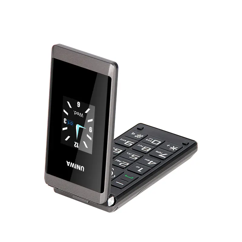 UNIWA X28 2.80 inç ekran çift SIM kaliteli kalıplama fantezi kapaklı Flip cep telefonu