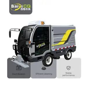 BY-C10 mini new energy high-pressure street cleaning vehicle, suitable for sidewalks, schools and other places