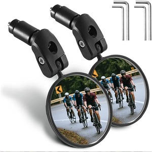 Espejo retrovisor para bicicleta, lente acrílica, soporte giratorio de 360 ​​grados para manillar, para bicicletas de montaña, con llave incluida - Product Image 3