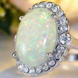 Anello Vintage Stile Opale da Donna, Anello di Tendenza con Design Retrò, Accessorio Elegante da Dito - Product Image 5