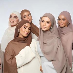 Bán buôn màu 70*180cm rắn cao cấp phương thức khăn mềm <span class=keywords><strong>Hijabs</strong></span> cho phụ nữ hồi giáo - Product Image 3