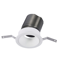 Plafonnier LED moderne en alliage d'aluminium pour hôtel, orientable 90°, 3 et 4 pouces, 20W, IP44, montage en saillie, dimmable, garantie 5 ans