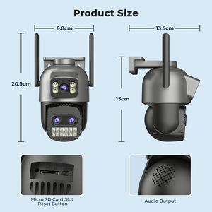 Caméra d'angle mort 4K Wifi 4G avec routeur SIM, sonnette audio compacte pour extérieur et sport avec mini-détecteur, nouveau design 1080P HD - Product Image 6