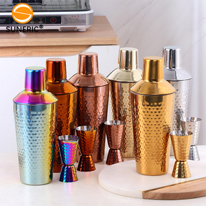 Logo personnalisé 700ml Bar Accessoires Partie Large Bouche <span class=keywords><strong>Martini</strong></span> 3 Étapes Mélangeur <span class=keywords><strong>Bouteille</strong></span> 304 En Acier Inoxydable Boston Cocktail Shaker Ensemble - Product Image 1