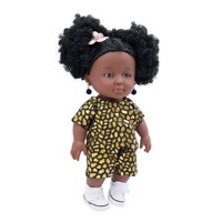 Muñeca Reborn de Silicona de Cuerpo Completo de 10 Pulgadas FiveStar, Muñeca de Vinilo Negra de 25 cm, Muñeca de Moda con Apariencia Realista