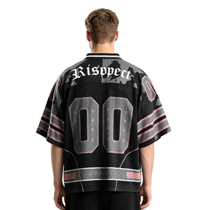 Tessuto da uomo autentico da <span class=keywords><strong>Football</strong></span> americano retrò e Jersey da Rugby per feste e allenamenti per Fan - Product Image 6