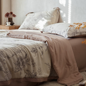 Bán buôn tùy chỉnh hoa Lyocell Duvet cover Set | mượt mềm & thoáng khí | Bộ đồ giường trong một túi - Product Image 5