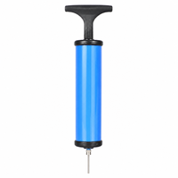 Pompe à air bleue pour ballons, pompe manuelle portable de 10 pouces avec aiguille pour le gonflage de ballons de football et de basketball, OEM personnalisé