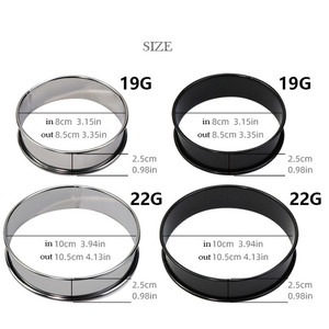 Moules à biscuits en acier inoxydable à double rouleau pour <span class=keywords><strong>tarte</strong></span> aux fruits, 10cm, 8cm - Product Image 3