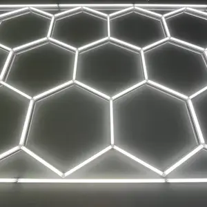 Penjualan Terbaik aluminium perumahan Hexagon Led Kit Showroom lampu garasi lampu Detailing