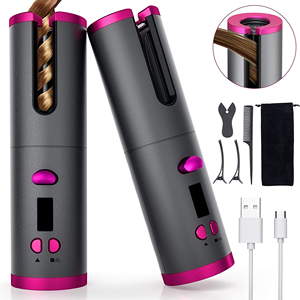 <span class=keywords><strong>Fer</strong></span> à <span class=keywords><strong>friser</strong></span> élégant plaqué titane anti-brûlure avec double tension pour le maquillage de fête - Product Image 1