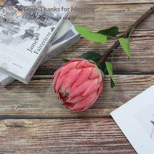 Fleur de Protea Artificielle en Soie, Décoration Maison & Magasin, Aménagement Hôtelier, Style Naturel, Photographie - Product Image 3