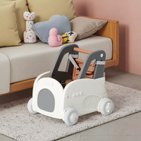 Trotte multifonctionnelle pour bébé avec ceinture de sécurité et grand sac de rangement Chariot à jouets écologique pour l'intérieur et l'extérieur Peut contenir des jouets et des livres