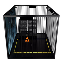 Simulador de movimiento de plataforma de pie 9D VR para juego CS multijugador interactivo 4 jugadores máquina de parque temático de realidad Virtual interior