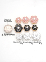 Kancing Logam Camellia Ramah Lingkungan 18MM Laris Manis, Penutup Kancing Manset, Aksesoris Penutup Kancing untuk Sweater dan Mantel