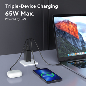 อะแดปเตอร์ชาร์จเร็วแบบ GaN 4 พอร์ต รองรับ QC3.0 และ PD <span class=keywords><strong>65w</strong></span> สำหรับแล็ปท็อป  <span class=keywords><strong>65w</strong></span> Charger Type C สำหรับ <span class=keywords><strong>Baseus</strong></span> <span class=keywords><strong>65w</strong></span> - Product Image 2