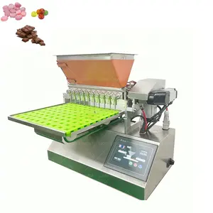 Small Full Automatic Hard Lollipop Chocolate Candy Depositor Fabrication Bonbon Jelly Gummy Bear Sweet Make Machine