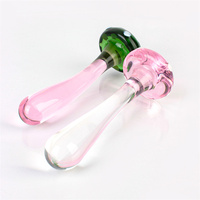 Lootee XG-GS099 Plug anal en verre en forme de champignon sexy pour femmes et hommes, dilatateur vaginal et anal, masturbateur