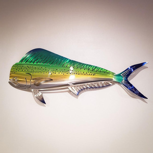 Décoration murale artistique en acier inoxydable en forme de requin, artisanat animalier, vente chaude en Chine 2025, décoration pour la maison et le bureau - Product Image 3