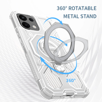 Étui de téléphone résistant aux chocs de luxe avec support d'anneau en métal activé par charge sans fil magnétique pour OPPO K12S K13 Reno 13 14 Pro