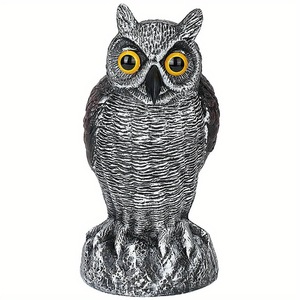 Leurre de hibou courbé en plastique pour corps entier Reproduction réaliste leurre de chasse Hawk ou ornement de jardin Repelle