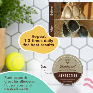 Protégez les pattes des surfaces chaudes, du sable, du sel et de la neige Baume naturel pour pattes de chien Ingrédients naturels biologiques Baume pour pattes de chien - Product Image 4