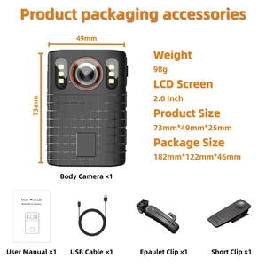 Full HD 1080P Hành Động Cơ Thể Mặc Máy Ảnh Không Thấm Nước Ghi Âm Giọng Nói An Ninh Cơ Thể Máy Ảnh Cơ Thể Mặc Máy Ảnh - Product Image 5