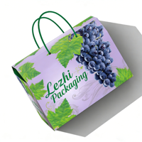 Boîte en carton ondulé B imprimée en couleur avec poignée en corde pour raisins secs de marque privée