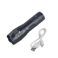 Haute Lumens 4 couleurs LED lampe de poche LED résistant à l'eau Camping torche mise au point réglable Zoom lampe de poche tactique