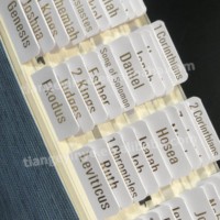 Feuille d'or autocollante décorative onglets de la Bible avec carte de guidage