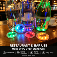 Autocollant de bouteille lumineux à LED avec logo personnalisé, autocollant lumineux pour boisson, vin, champagne, bière, décoration de bar, boîte de nuit