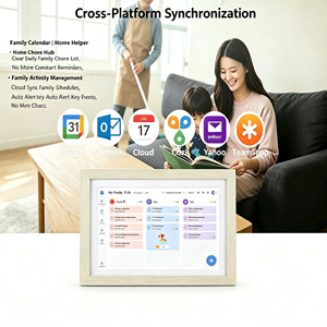 Cadre photo numérique de haute qualité en bois massif de 10,1 pouces, 32 Go, Google, Outlook, <span class=keywords><strong>Yahoo</strong></span>, Cozi Cloud, Voyage, Restauration, Calendrier mural numérique - Product Image 2