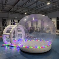Dôme gonflable irisé coloré en PVC pour jeux et camping, tente bulle d'extérieur 3M/4M/5M avec souffleur