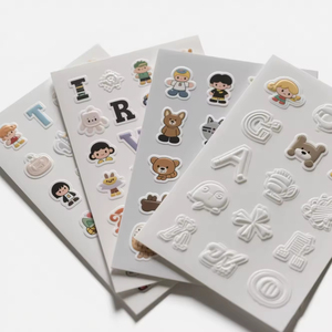 Custom Cartoon Vinyl <b>Resin</b> Epoxy Sticker Kids Waterproof Round <b>Clear</b> Logo Dome Epoxy Stickers 3D - Product Image 1