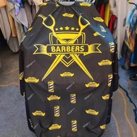 Cape de coiffure pour homme, imperméable, avec boutons, pour salon de coiffure professionnel