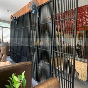 EX345 Modern Design Multi-Functional Durable Hotel Metal Laser Cut Hollow Screen Stainless Steel Foldable <b>Room</b> <b>Dividers</b> - Product Image 6