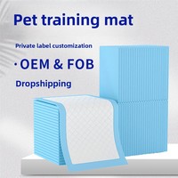 Ventes en gros de coussinets d'entraînement jetables pour animaux de compagnie, 5 couches super absorbantes, anti-fuites, avec option OEM privée pour chiens, chats et petits animaux d'intérieur