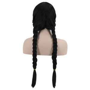 I produttori realizzano una <span class=keywords><strong>parrucca</strong></span> intrecciata doppia sintetica per ragazze nere di alta qualità con <span class=keywords><strong>parrucca</strong></span> a coda di cavallo per capelli del bambino - Product Image 4