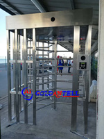 90 / 120 Derajat 4 Bergulir Lengan Bebas Keluar Rfid Smart Kartu Akses Penuh Tinggi Kandang Pintu Putar Pada Grosir