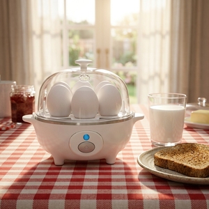 Cuiseur à œufs électrique en acier inoxydable, pochetteur d'œufs multifonctionnel à cuisson rapide, capacité 7 œufs, arrêt automatique <span class=keywords><strong>pour</strong></span> usage domestique - Product Image 2