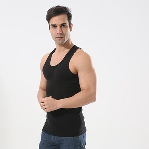 <span class=keywords><strong>Chaleco</strong></span> Deportivo Elástico de Algodón para <span class=keywords><strong>Hombre</strong></span> con Cuello Redondo de Hilo <span class=keywords><strong>Fino</strong></span>, Blanco, Talla 40, Sólido, 141-160g/m2 - Product Image 2