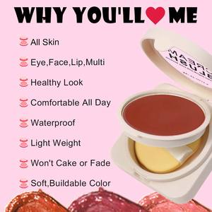 Ochain Couleurs Personnalisées Mat Ultra Pigmenté Longue Durée Étanche <span class=keywords><strong>Cremy</strong></span> Cheek Visage Maquillage Blush Rose Crème Blush - Product Image 4