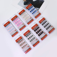 AIERFEI court en forme d'amande Gel ongles conseils plus récent Ombre presse sur les ongles couleur verte faux ongles fabricant