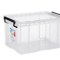Boîte de rangement en plastique transparente épaissie à angle droit pour couettes, vêtements, articles divers, jouets – Style minimaliste moderne – Boîte Hercules